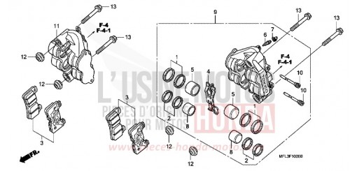 FRONT BRAKE CALIPER CBR1000RR8 de 2008